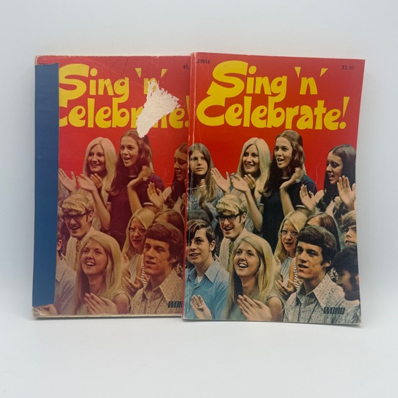 Word Incorporated Other - Word Sing n Celebrate Songbook Lot 2 Red Fair Vintage Christian Music